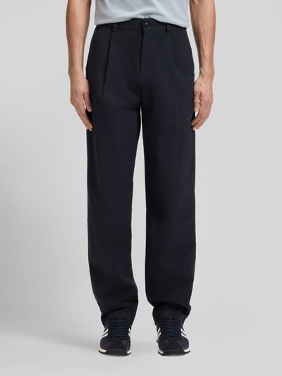 BOSS Orange Straight Fit Chino aus Baumwoll-Mix Modell ''CHINO_ST_PLEATED_1'' Marine 4