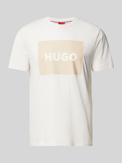 HUGO T-Shirt mit Label-Print Modell 'DULIVE' Weiss 2