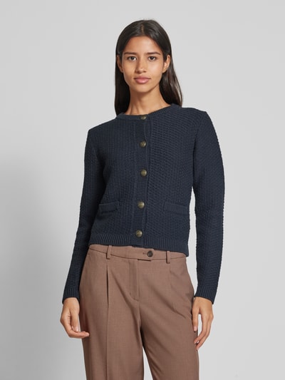 Christian Berg Woman Selection Cardigan mit Strukturmuster Marine 4