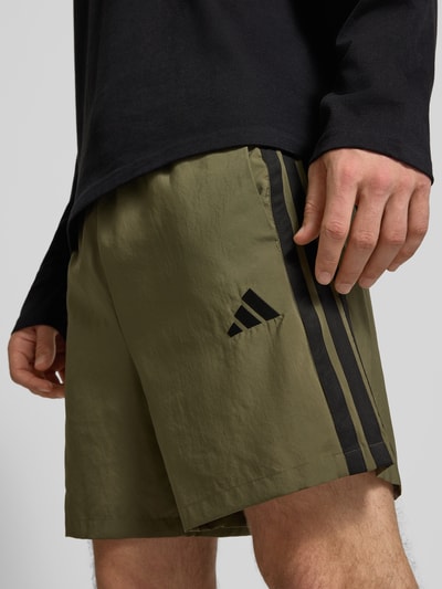 adidas Sportswear Korte broek met elastische band en tunnelkoord Olijfgroen - 3