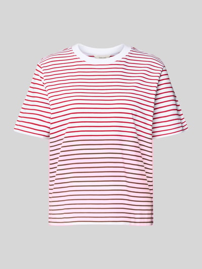 Selected Femme T-shirt o pudełkowym kroju z czystej bawełny model ‘ESSENTIAL’ Czerwony 2