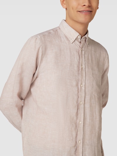 Christian Berg Men Freizeithemd mit Button-Down-Kragen Sand 3