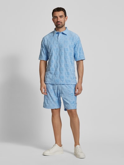 Carlo Colucci Regular Fit Poloshirt mit Knopfleiste Modell 'BEACHWEAR' Hellblau 1