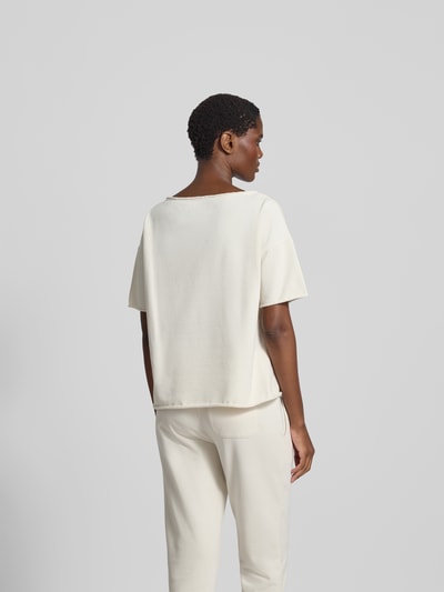 Juvia Relaxed Fit T-Shirt mit Rollsaum Ecru 5