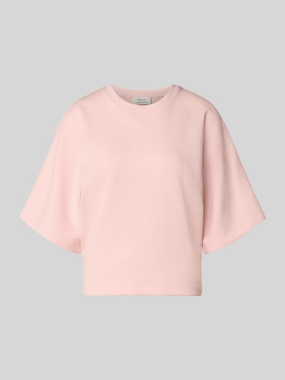 Produktfoto, Sweatshirt mit 1/2-Arm Modell 'Gikko' von OPUS, hellrosa, gerader Schnitt, Baumwoll-Mix, Rundhalsausschnitt, glatte Struktur