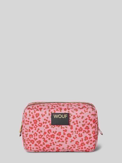 WOUF Kosmetiktasche mit Logo-Patch Modell 'Roar' Pink 1