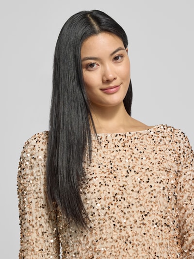 VERO MODA Nauwsluitende avondjurk met pailletten, model 'BELLA' Zand - 3