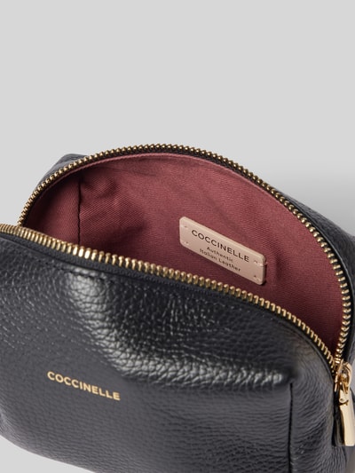 Coccinelle Kosmetiktasche aus Leder mit Label-Detail Modell 'TROUSSE' Black 3