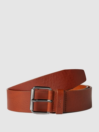 BOSS Leren riem van rundnappa, model 'Serge' Cognac - 1