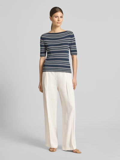 Marella Spodnie Wide Leg z mieszanki wiskozy model 'MALLORO' Biały 1