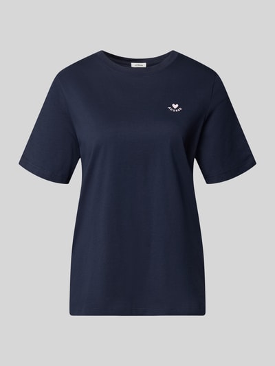 s.Oliver RED LABEL T-shirt o kroju regular fit z czystej bawełny Granatowy 2