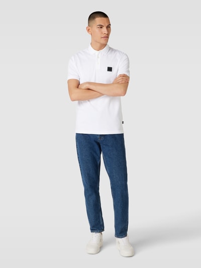 BOSS Poloshirt met labeldetails, model 'Parlay' Wit - 1