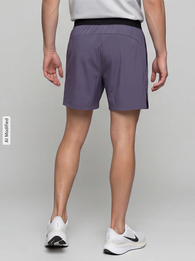 PUMA Performance Regular Fit Sportshorts mit Logo-Print Modell 'M PWRMODE 5' Anthrazit 5