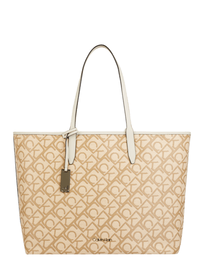 CK Calvin Klein Shopper mit Logo-Muster Ecru 1