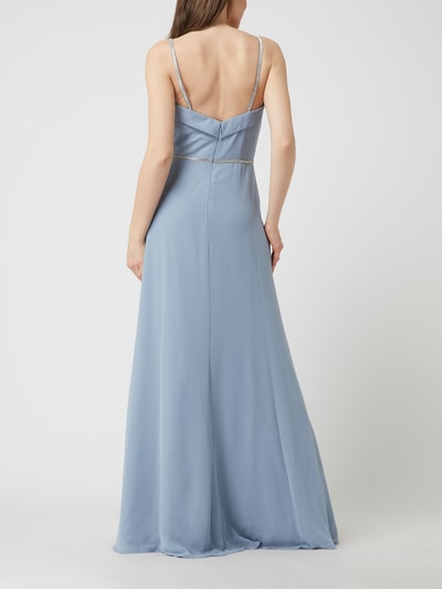 Luxuar Abendkleid mit Ziersteinen Bleu 4