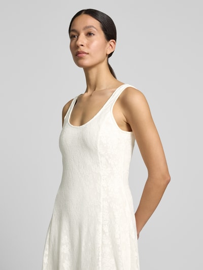 VERO MODA Ausgestelltes Spitzenkleid mit schmalen Trägern Modell 'SALINA' Offwhite 3