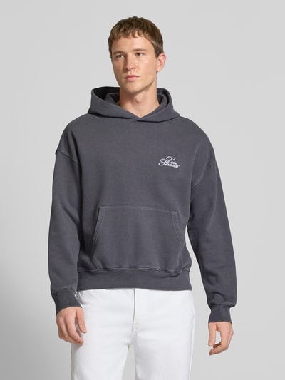 Levi's® Bluza z kapturem o kroju relaxed fit z czystej bawełny model 'TWO HORSE' Antracytowy 4