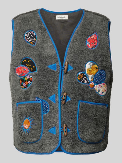 LOLLYS LAUNDRY Gilet met steekzakken, model 'Hugo' Antraciet - 2