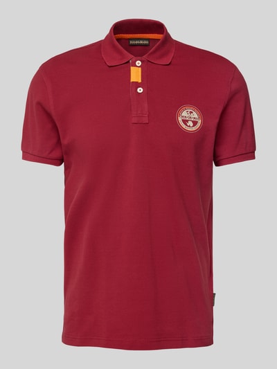 Napapijri Koszulka polo o kroju regular fit z wyhaftowanym logo model ‘CLANIS’ Bordowy 2