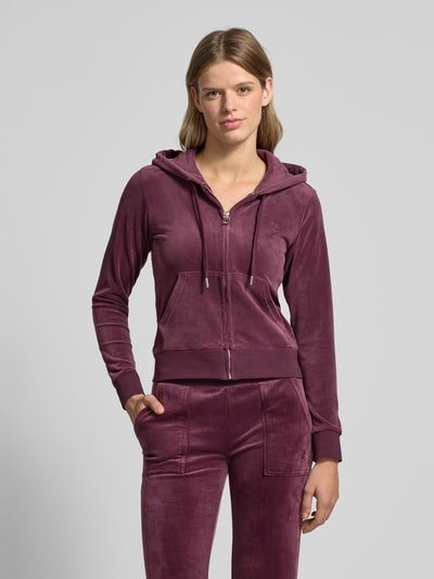 Juicy Couture Sweatjacke mit Kapuze Modell 'ROBERTSON' Dunkelrot 4