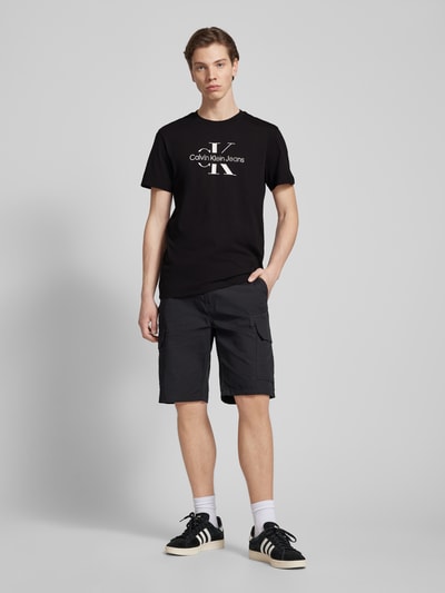 Calvin Klein Jeans T-shirt met logoprint Zwart - 1