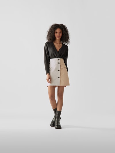 MSGM Rock mit Knopfleiste Beige 1