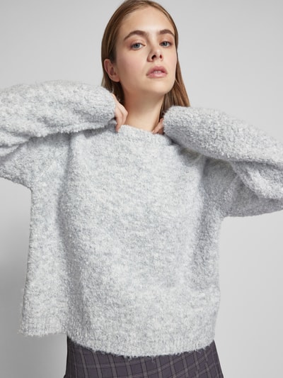 Only Heerlijk zachte pullover met ronde hals, model 'CIROLA' Lichtgrijs gemêleerd - 3