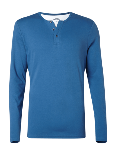 Montego Serafino-Shirt im Double-Layer-Look Rauchblau 1