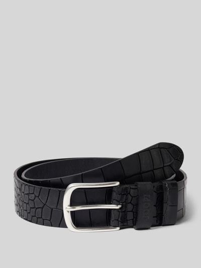 JOOP! Collection Gürtel aus echtem Leder mit Krokodil-Optik Black 1
