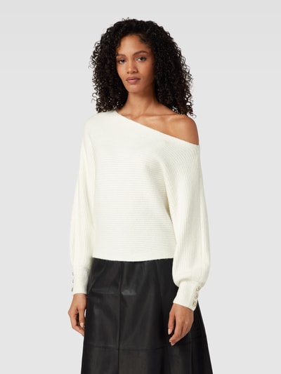 Guess Strickpullover im One-Shoulder-Design Modell 'ISADORA' Offwhite 4