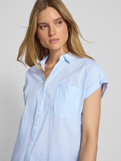 Soyaconcept Regular Fit Hemdbluse mit Kappärmeln Modell 'DINAH' Hellblau 3