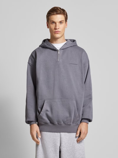 Pegador Oversized Hoodie mit Label-Stitching Anthrazit 4