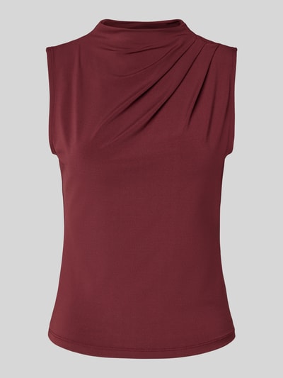 Pieces Shaped Fit Top mit Stehkragen Modell 'MADISON' Dunkelrot 2