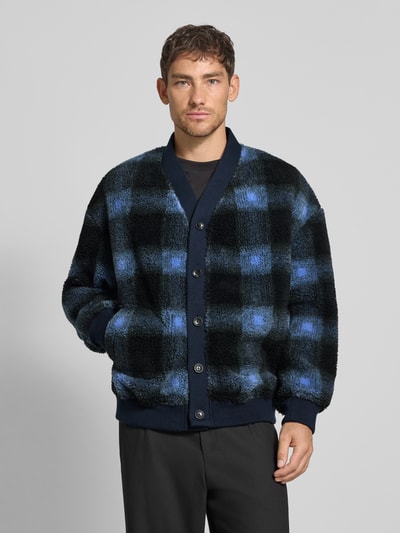 Scotch & Soda Kardigan o kroju regular fit z dekoltem w serek model ‘Polar’ Ciemnoniebieski 4