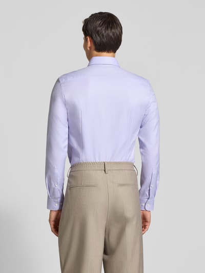 Jake*s Slim Fit Businesshemd mit Strukturoptik Lavender 5