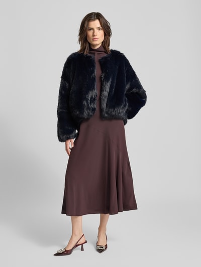 Drykorn Jack van imitatiebont met ronde hals, model 'KILLCHURN' Marineblauw - 1