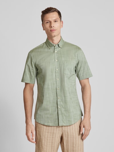 Fynch-Hatton Freizeithemd mit Button-Down-Kragen Modell 'Summer' Khaki Melange 4