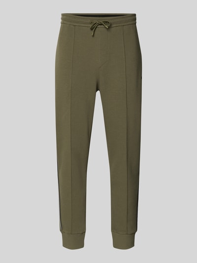 Produktfoto, Regular Fit Sweatpants aus katoenmix Model 'JOIN HADIKO' van BOSS Green in effen kleuren met persplooien, tunnelkoordsluiting, elastische boord, zij-steekzakken, piqué materiaalverwerking.
