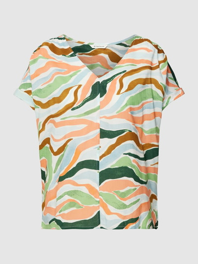 Tom Tailor Blouseshirt met all-over motief Oranje - 2