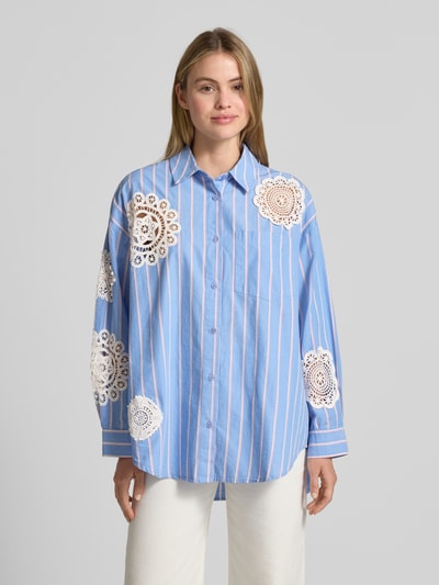 Essentiel Antwerp Relaxed Fit Hemdbluse aus reiner Baumwolle Modell 'IDENTICAL' Hellblau 4