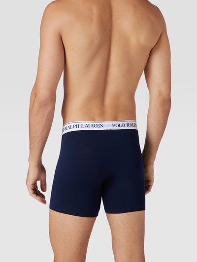 Polo Ralph Lauren Underwear Obcisłe bokserki z paskiem z logo w zestawie 3 szt. model ‘BRIEF’ Ciemnoniebieski 4