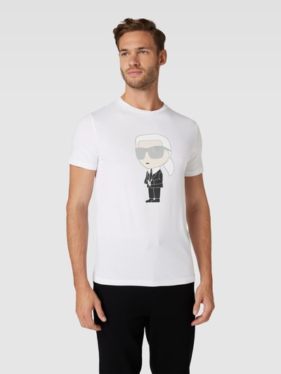 Karl Lagerfeld T-shirt met motiefprint Wit - 4