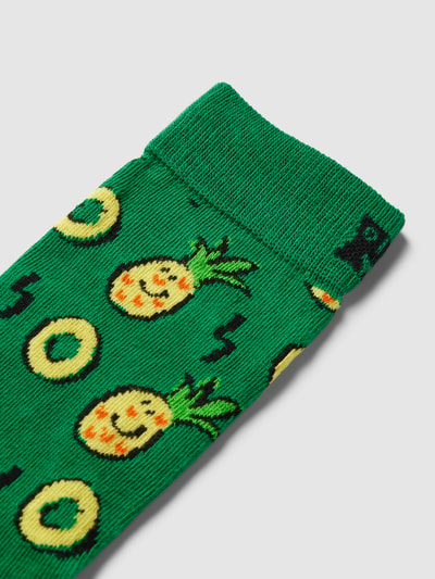 Happy Socks Socken im Allover-Look Modell 'Pineapple' Gruen 2