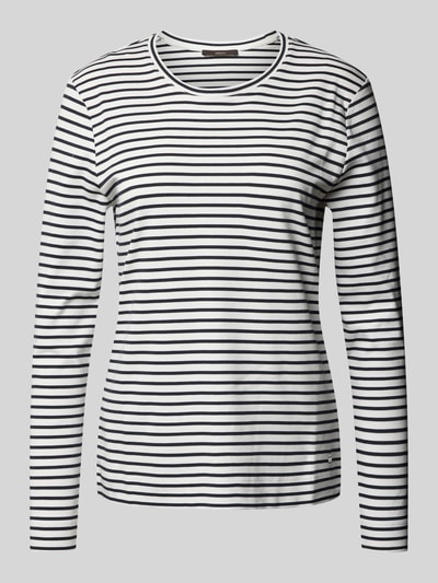 Windsor Bluzka z długim rękawem o kroju regular fit z efektem dzianiny
 Granatowy 2