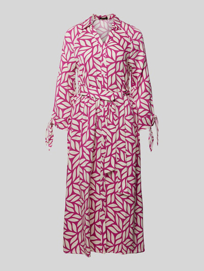 More & More Midi-jurk met strikceintuur Fuchsia - 2