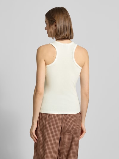 PIECES Slim Fit Tank Top aus Baumwoll-Mix Modell 'RUKA BOXER' Offwhite 5