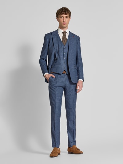 Roy Robson Kamizelka z mieszanki żywej wełny z dekoltem w serek Granatowy 1