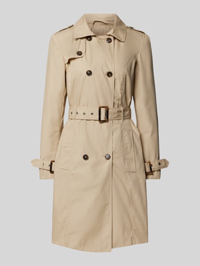 Soyaconcept Trenchcoat mit Taillengürtel Modell 'Lora' Beige 2