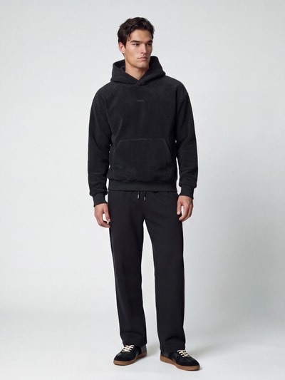 BOSS Green Regular Fit Sweatshirt mit Teddyfleece-Kapuze Black 1