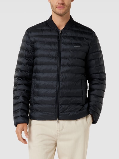 Gant Gewatteerd jack met labeldetail, model 'Light Padded Bomber' Zwart - 4